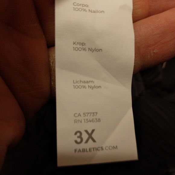 Fabletics ultra high waisted piped nylon pants womens 3XL XXXL black - Picture 11 of 12